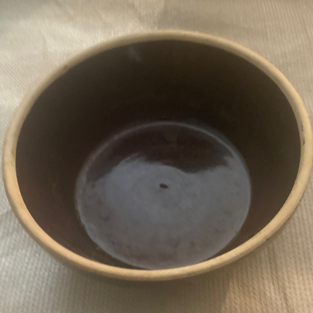 Elegant Brown Marcrest Ceramic Bowl
